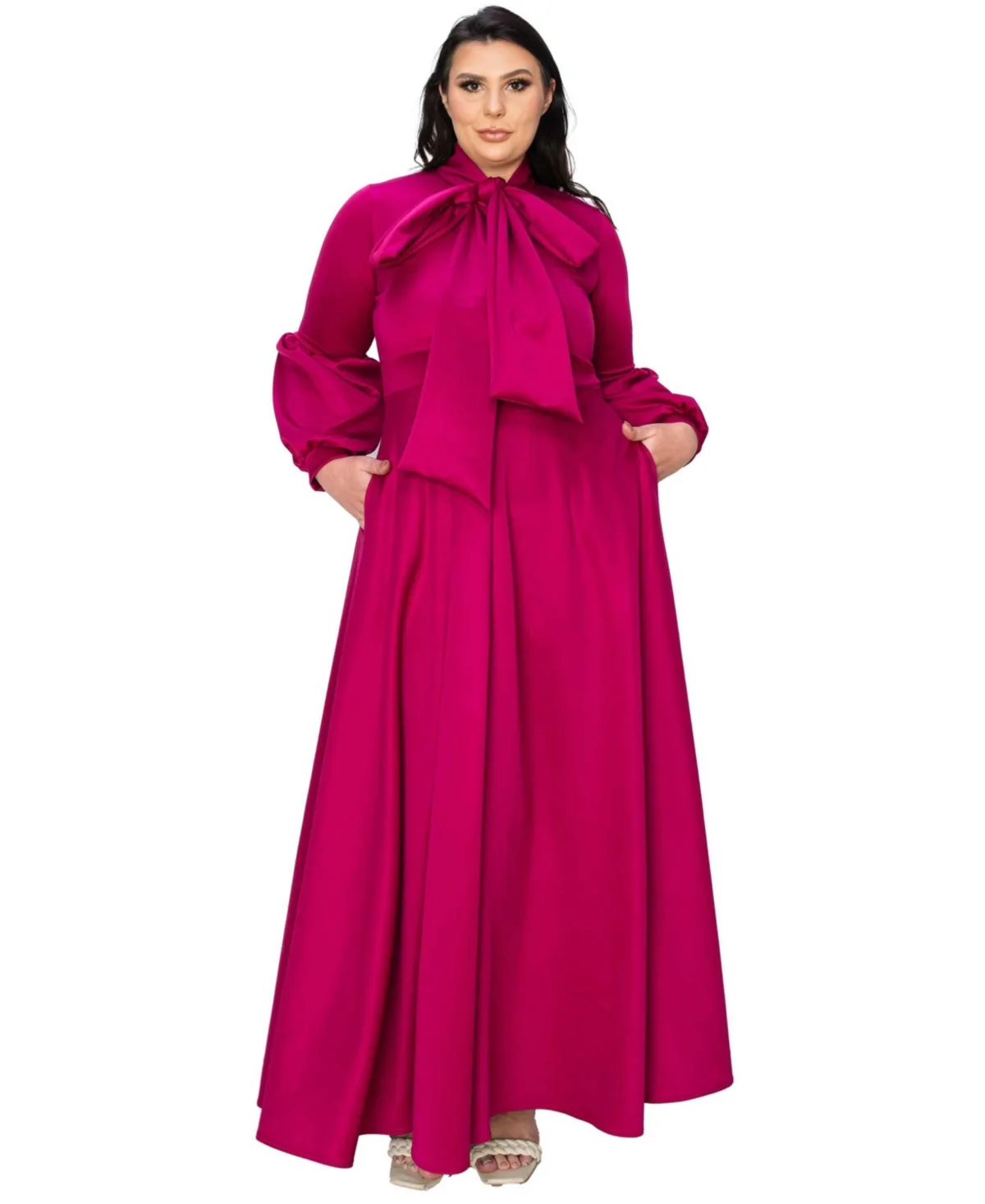 Bella Donna Dress with Ribbon and Bishop Sleeves by L I V D