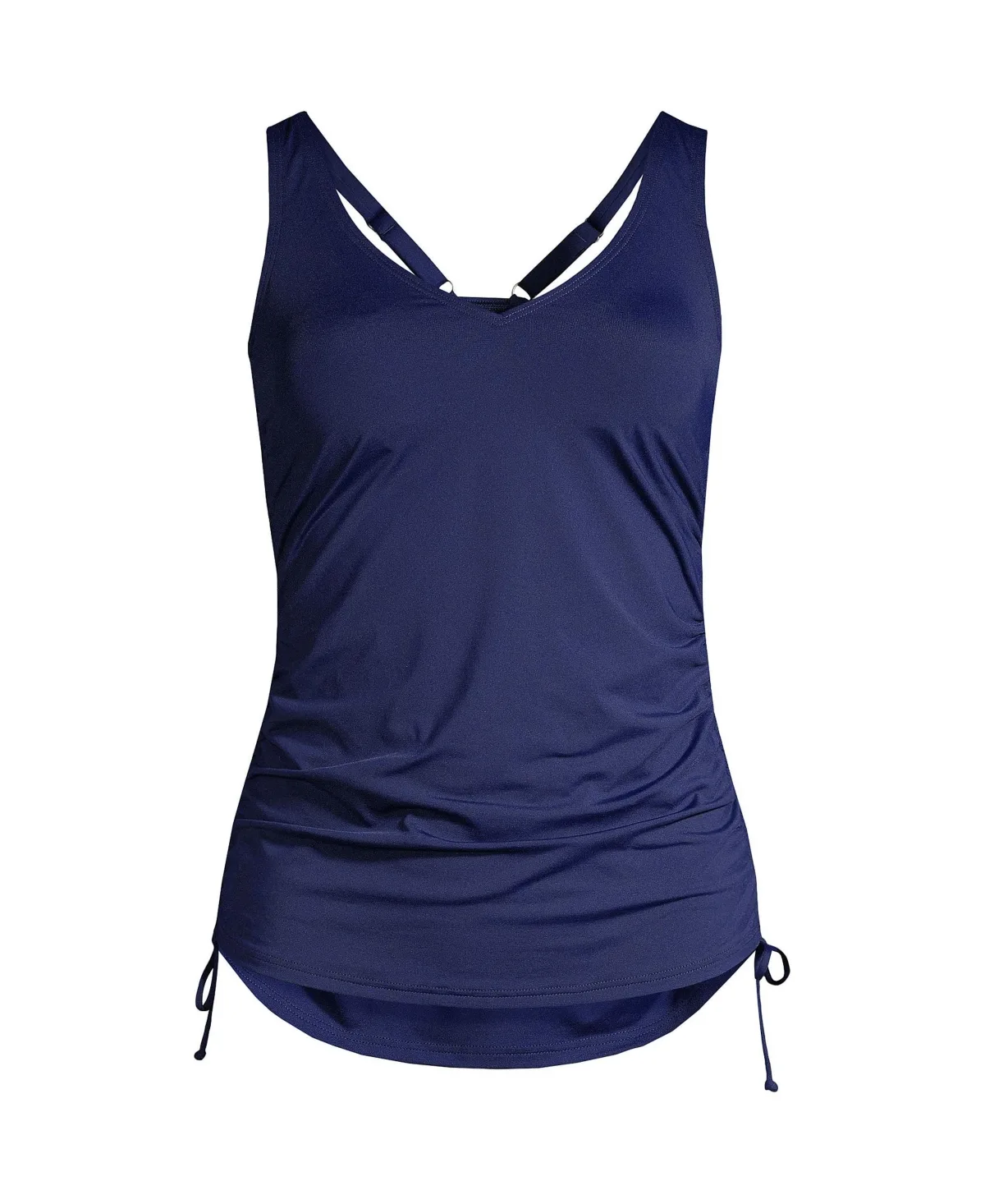 Adjustable V-Neck Underwire Tankini Swimsuit Top Adjustable Straps by Lands' End