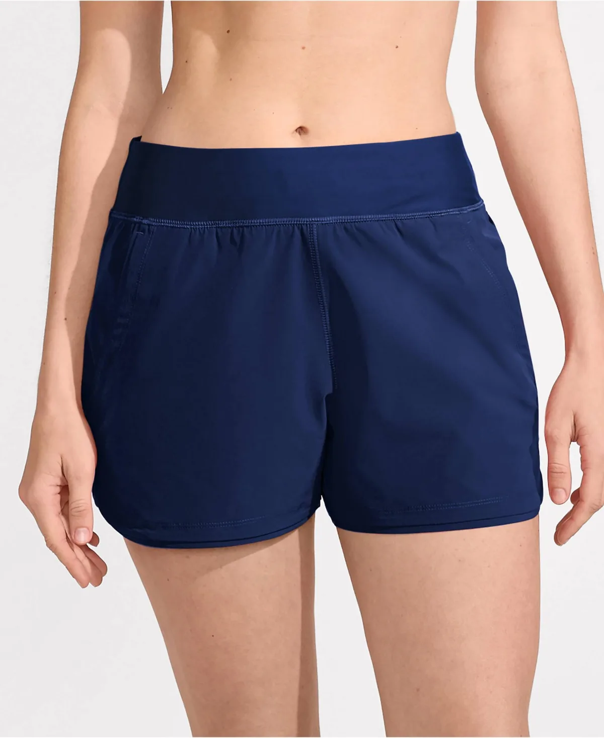 3" Quick Dry Elastic Waist Board Shorts Swim Cover-Up Shorts with Panty by Lands' End