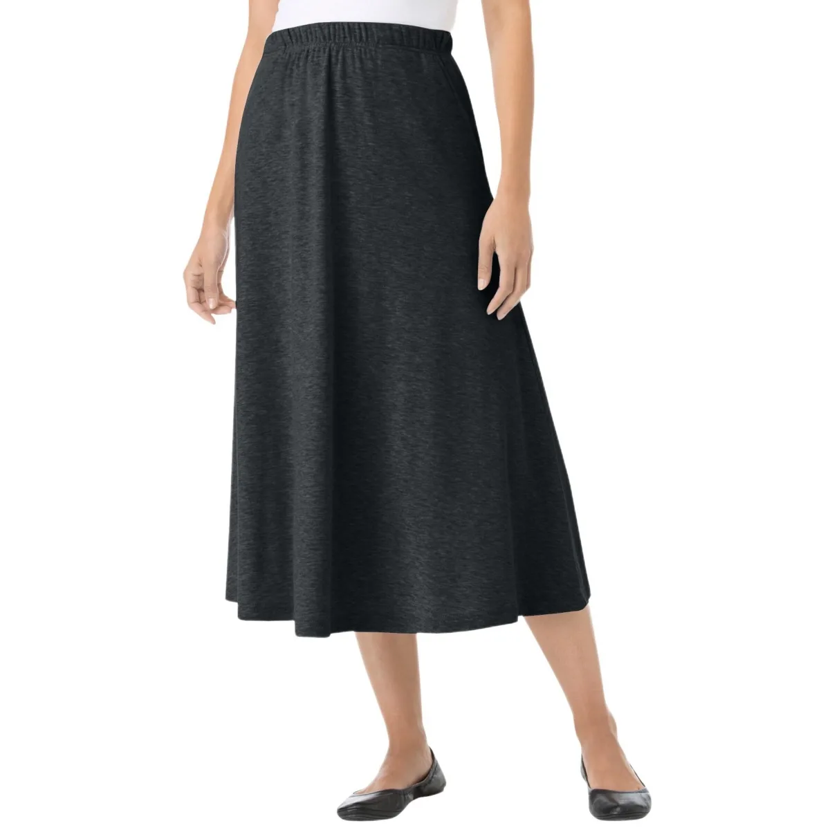 7-Day Knit A-Line Skirt by Woman Within