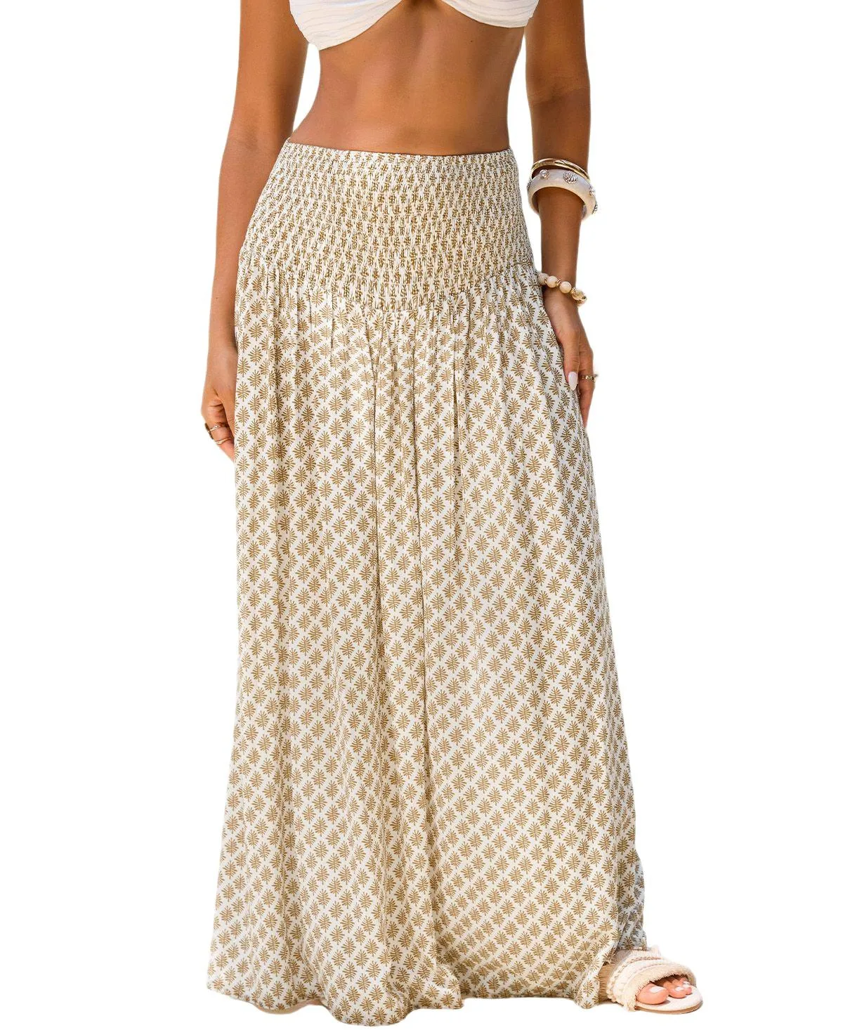 Earthshine Ornate Maxi Skirt by Cupshe