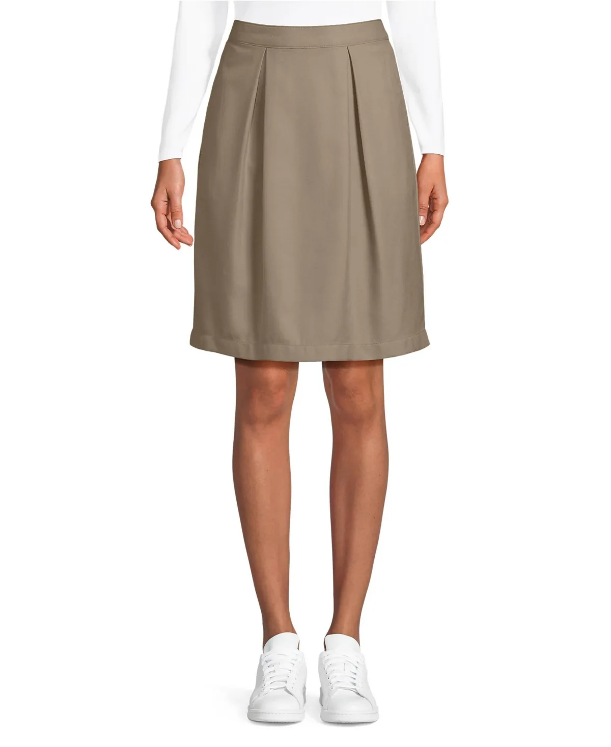 School Uniform Solid Pleated Skort Top of Knee by Lands' End