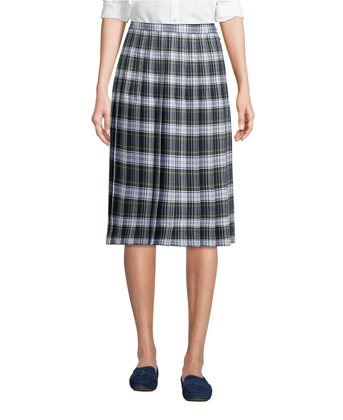 Pleated Skirt Below the Knee