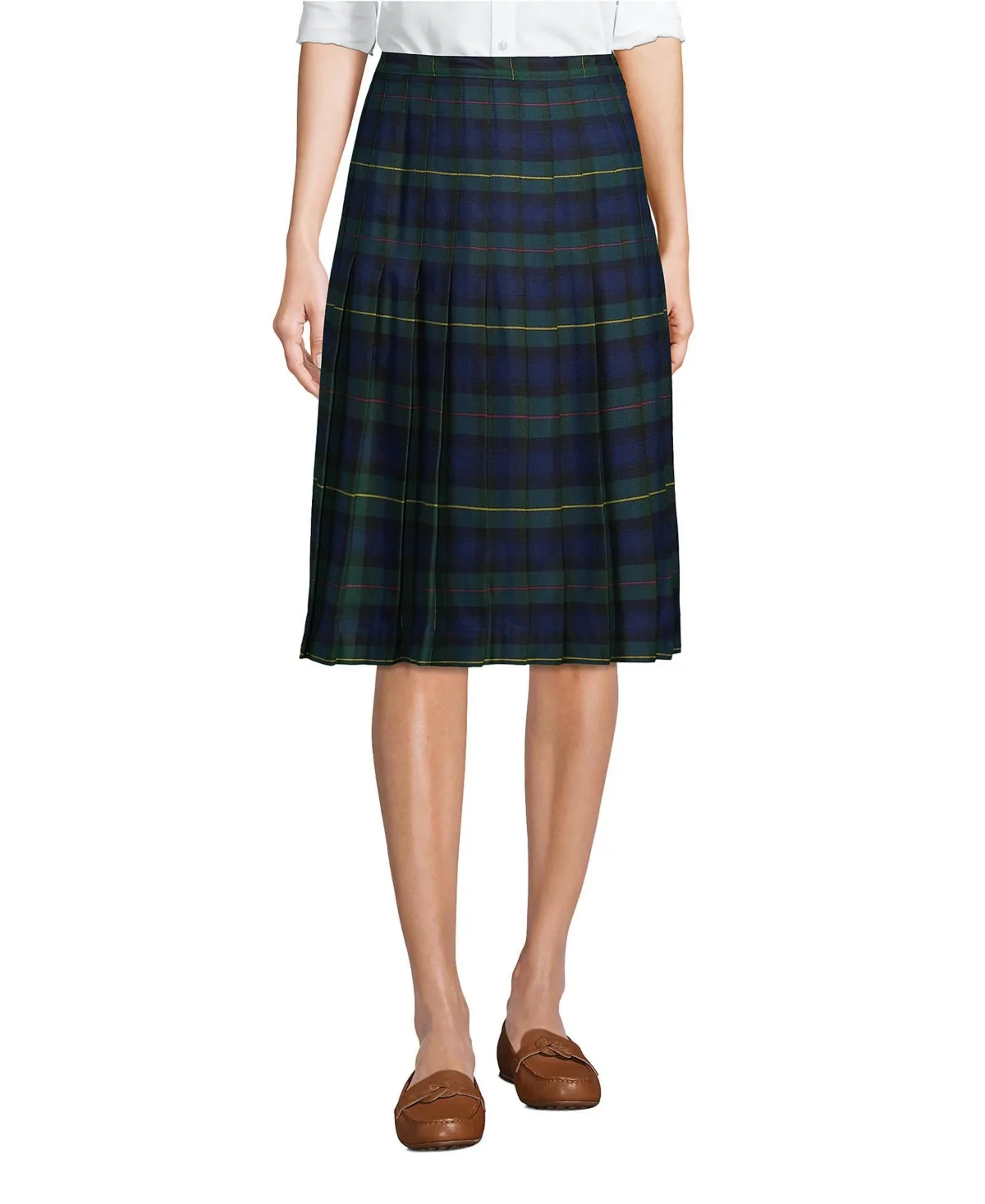 Pleated Skirt Below the Knee