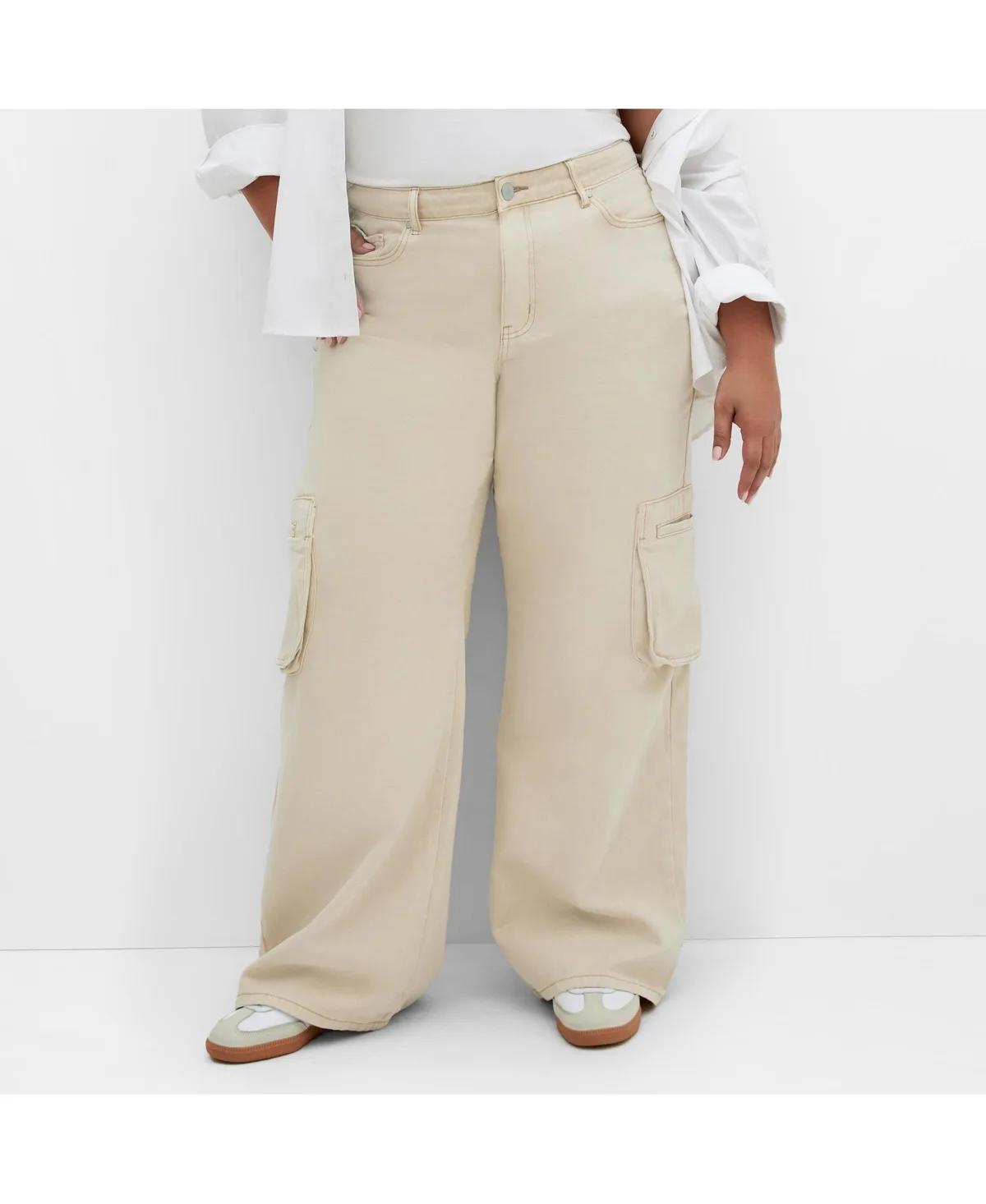 Clarence Cargo Denim Pant by City Chic