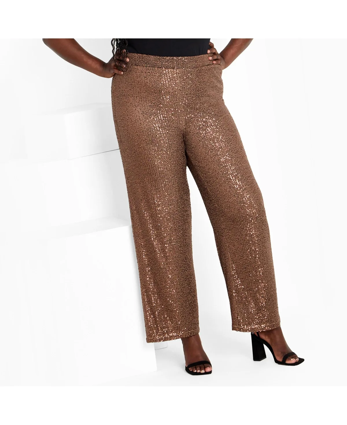 Avery Sequin Pant by City Chic
