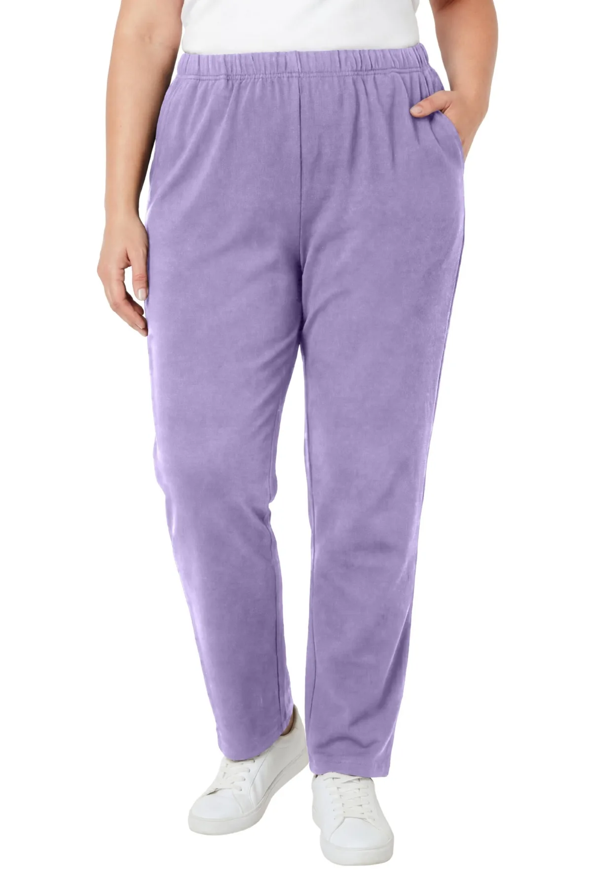 7-Day Knit Straight-Leg Pull-On Pants by Woman Within