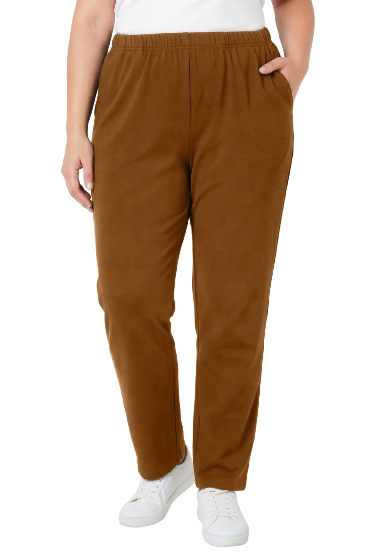 7-Day Knit Straight-Leg Pull-On Pants