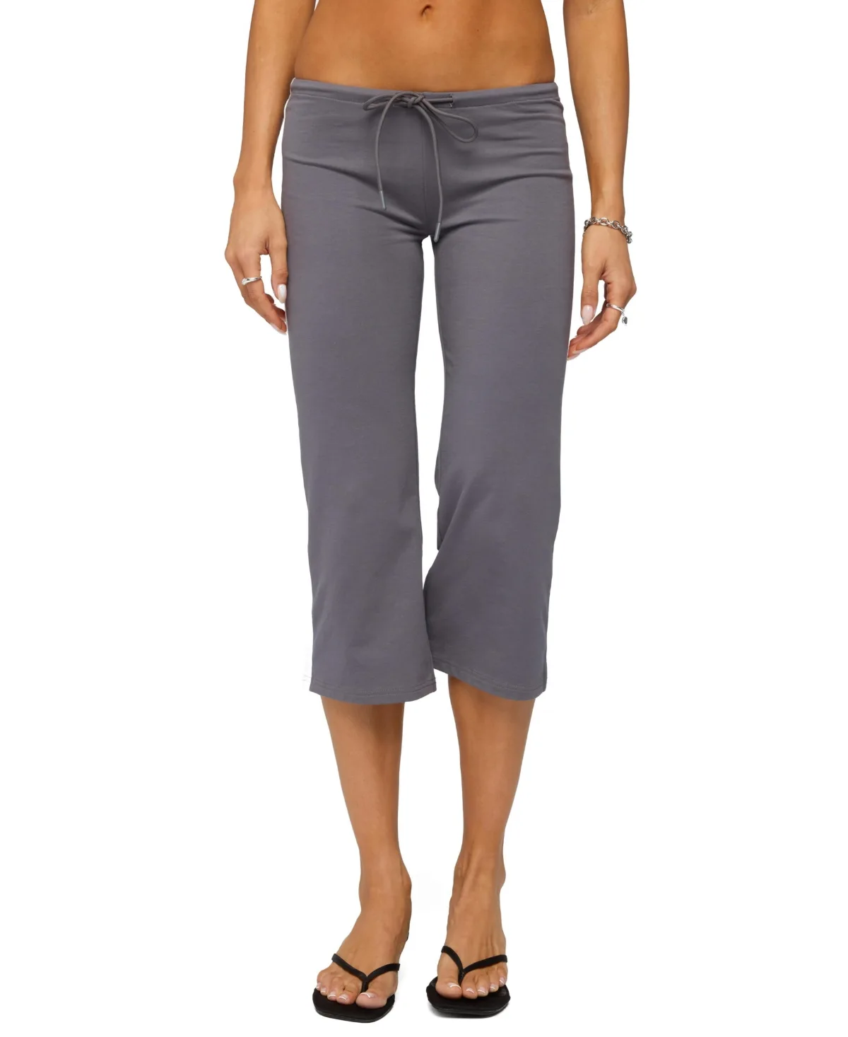 Milene Contrast Terry Capri Pants by Edikted