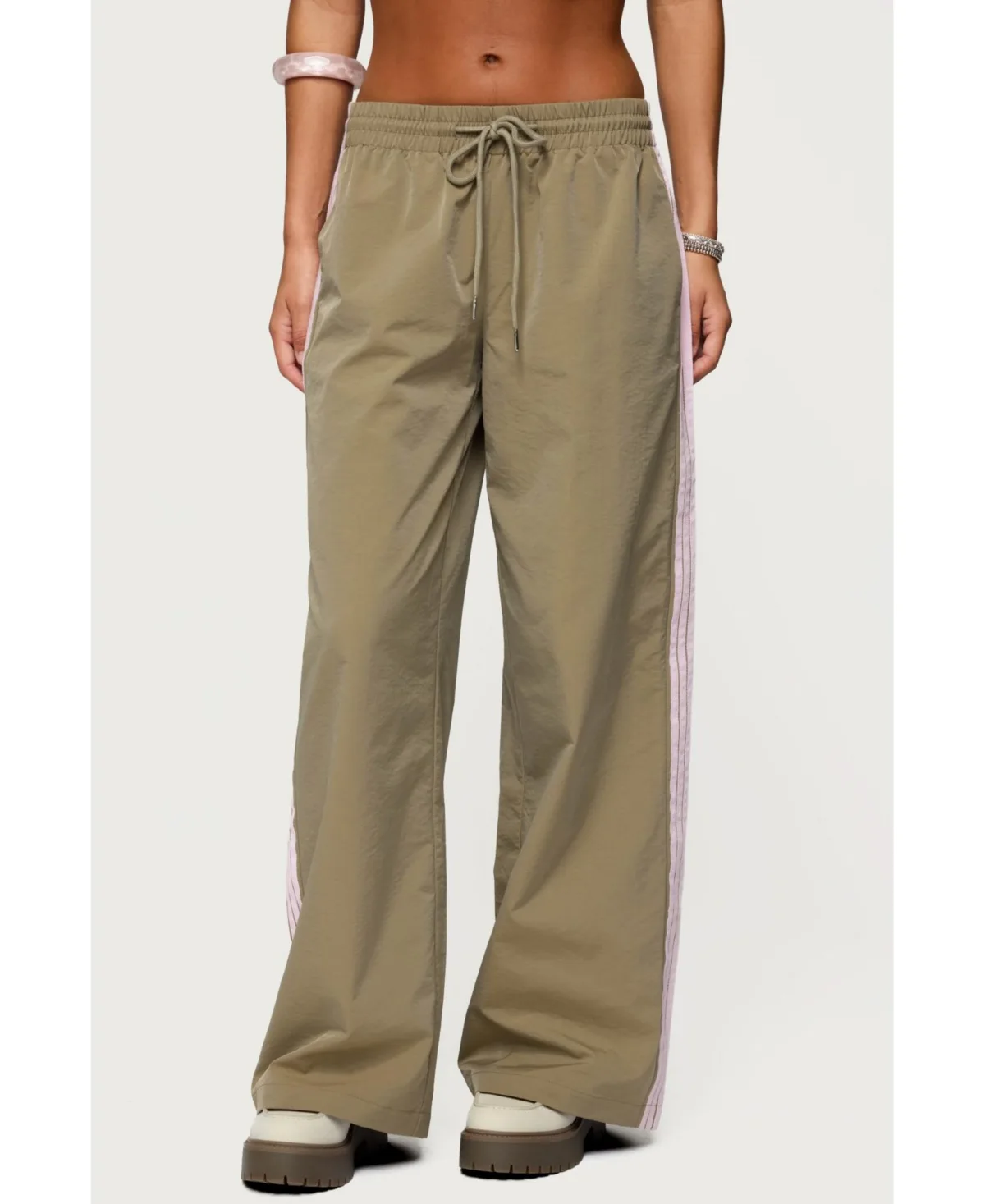 Annabella Nylon Track Pants by Edikted