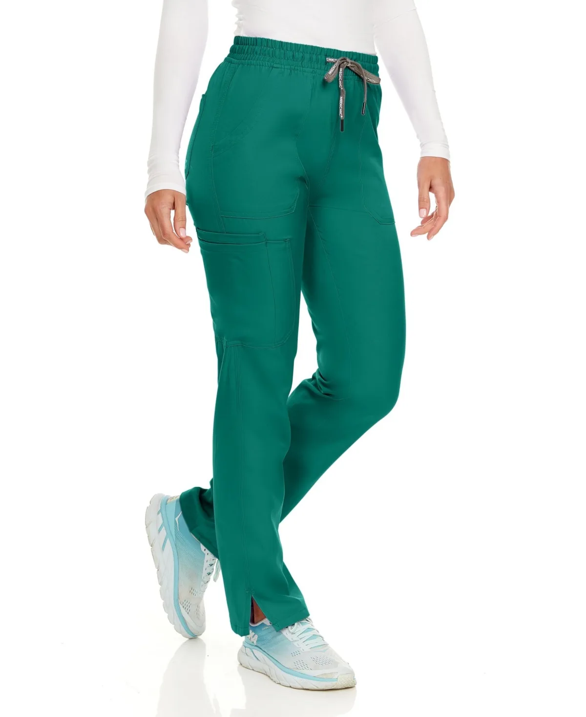 Terri Stretch Straight Leg Six Pocket Cargo Scrub Pants by Medichic