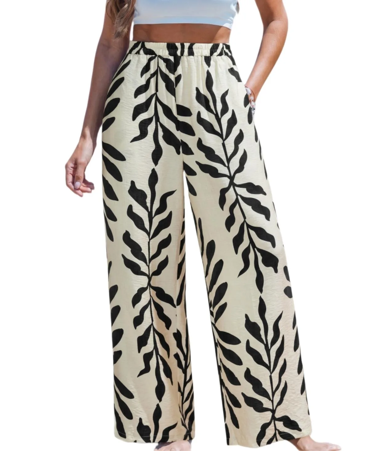 Cosmic Moon Tropical Pants by Cupshe