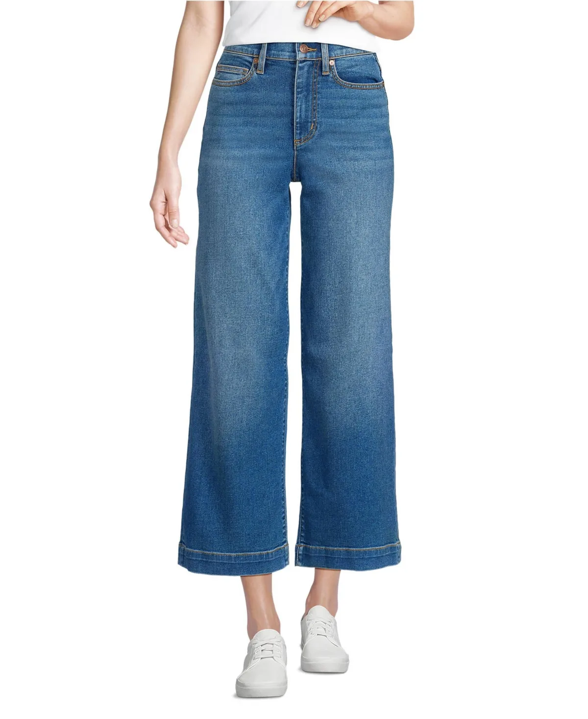 Recover Denim High Rise Wide Leg Crop Jeans