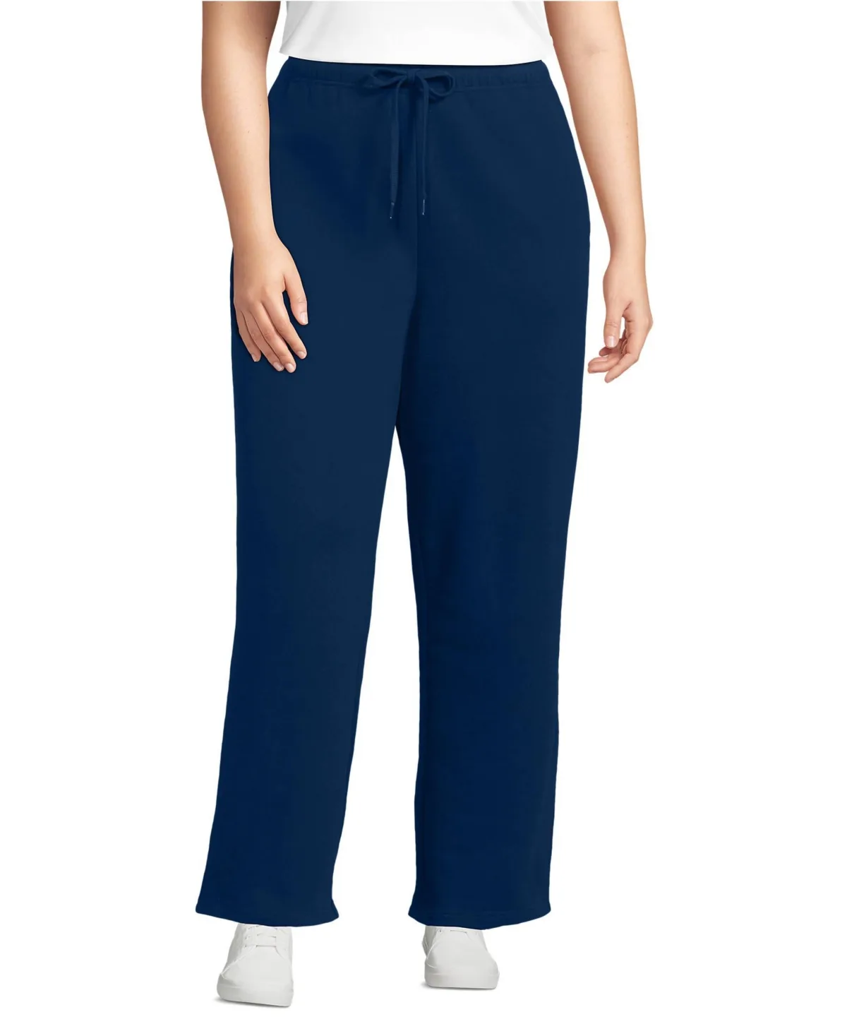 Serious Sweats High Rise Relaxed Straight Leg Pants - Set Bottom by Lands' End