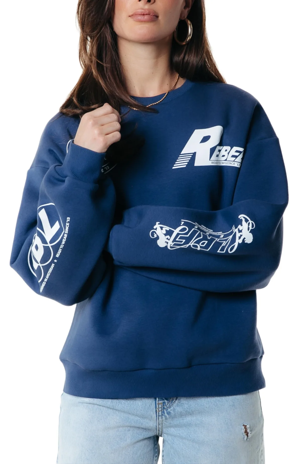 Logos Dropped Shoulder Sweat by Colourful Rebel