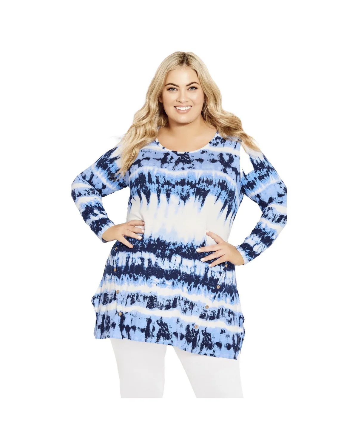Leisure Button Tunic by Avenue