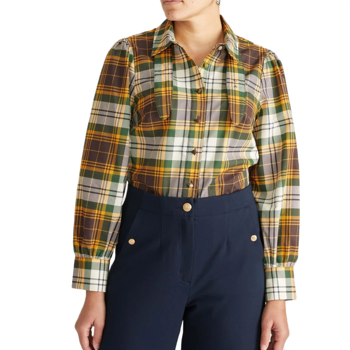 Janet Tie-Neck Cotton Poplin Shirt by Universal Standard