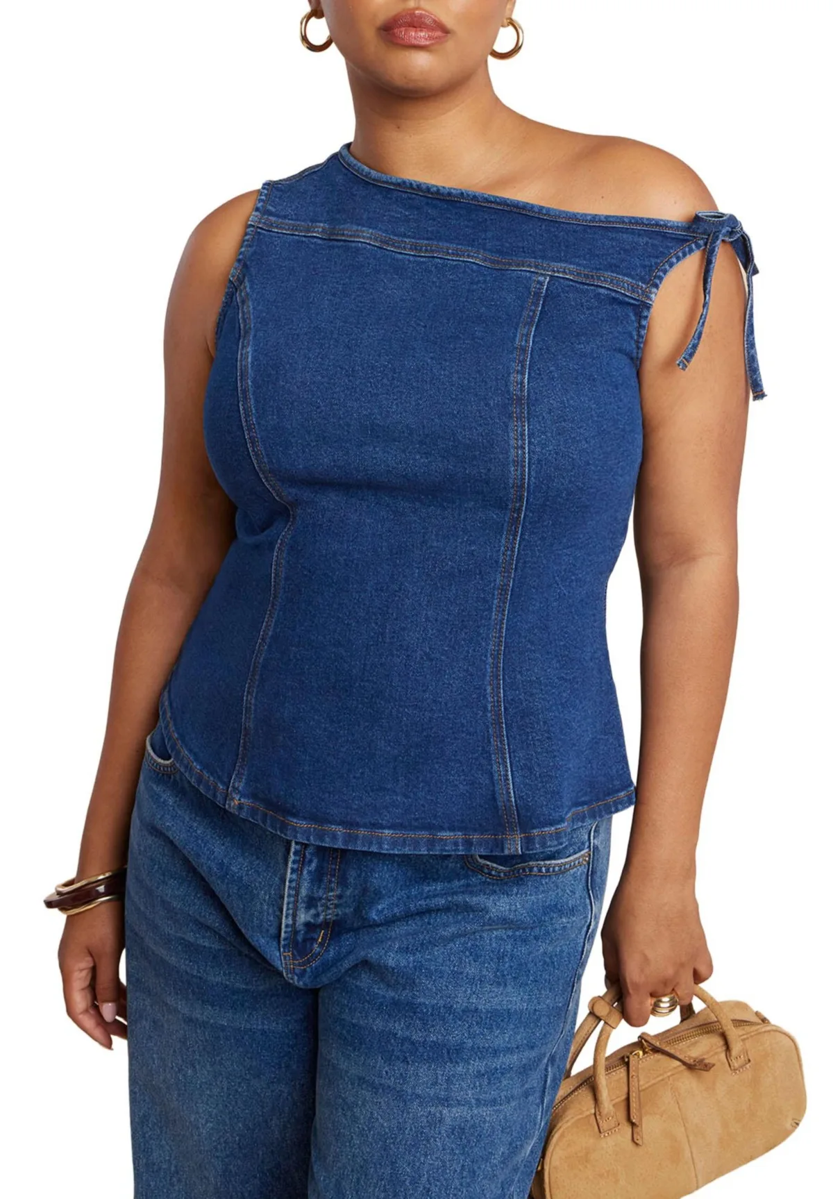 Asym Denim Top by Eloquii