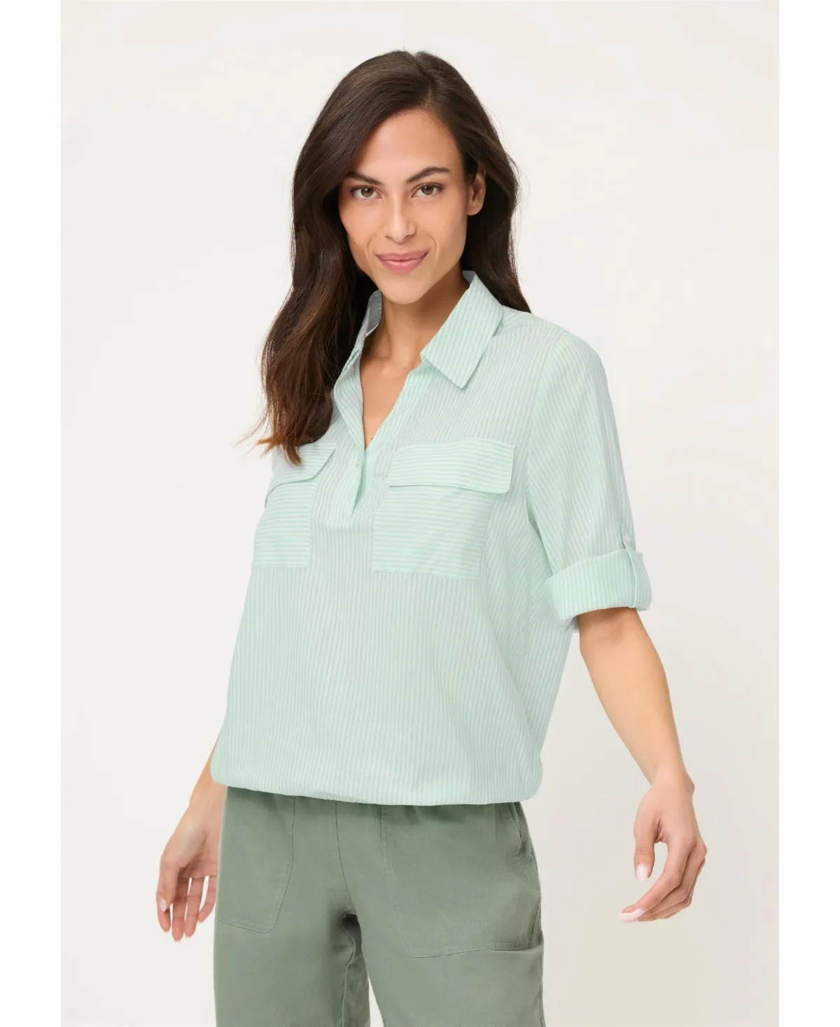 Stripe Blouse by Olsen
