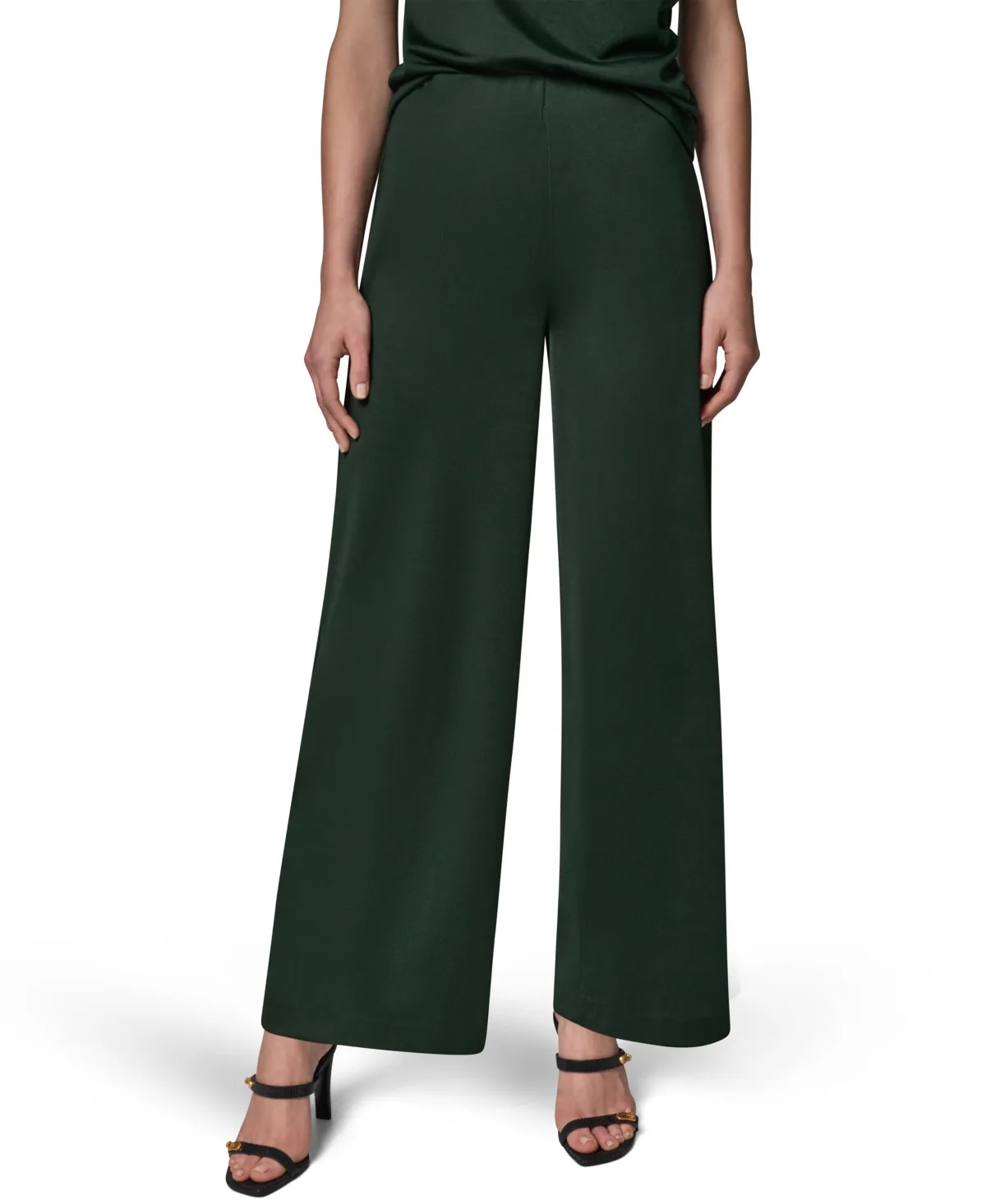 Wide-Leg Pull-On Pants by Donna Karan New York