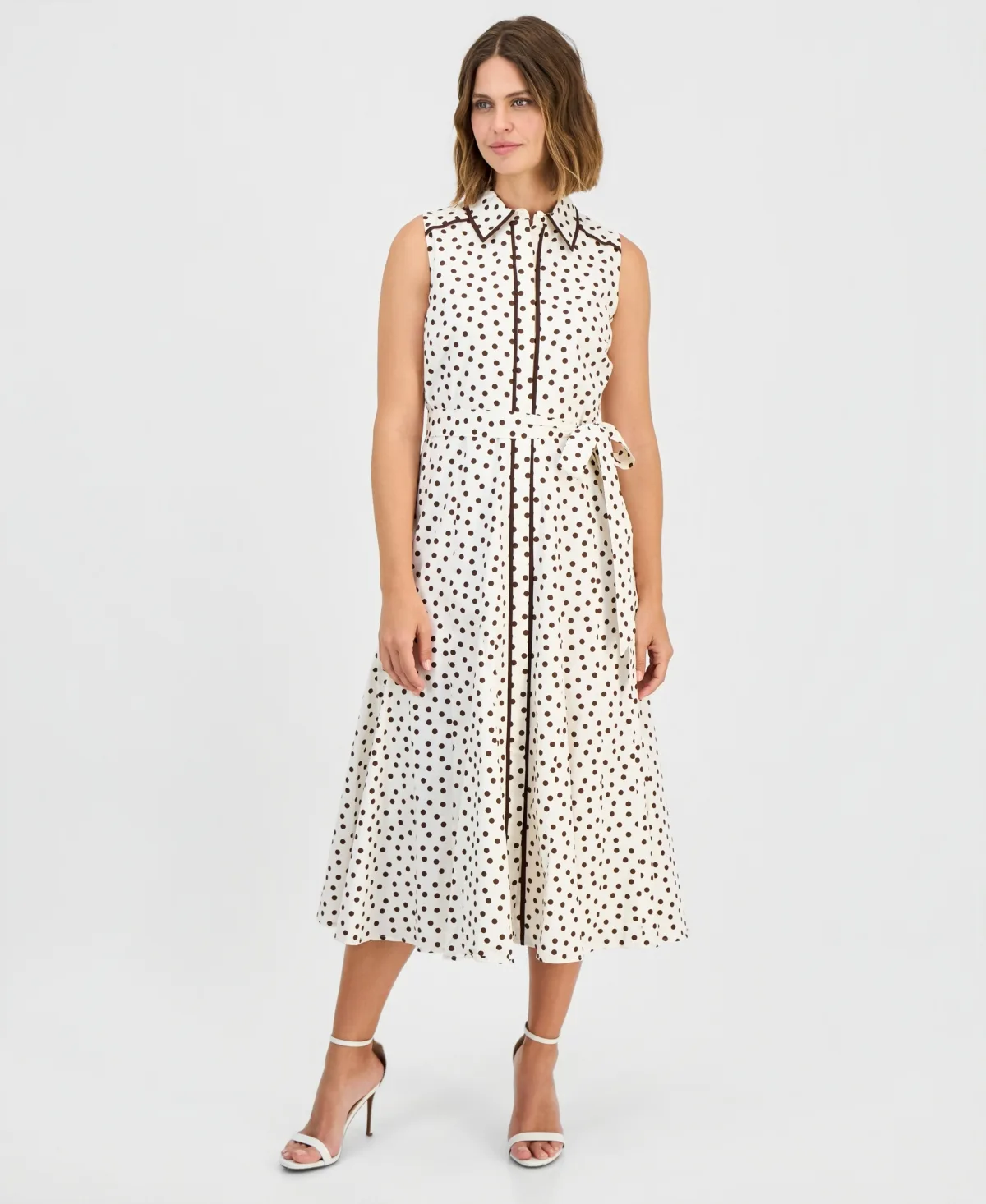 Sleeveless Shirtdress by Anne Klein