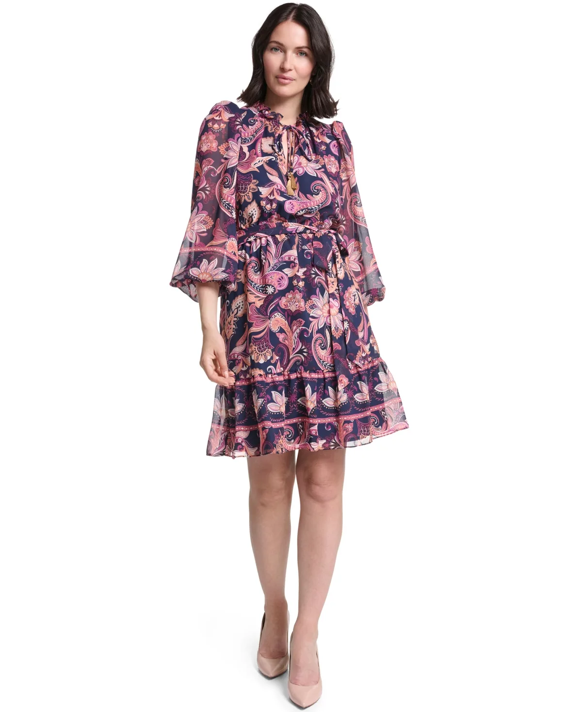 Tie-Neck Dress by Jessica Howard