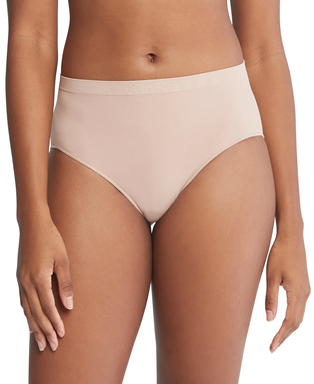 Bonded Flex Seamless High-Rise Bikini Brief Underwear by Calvin Klein