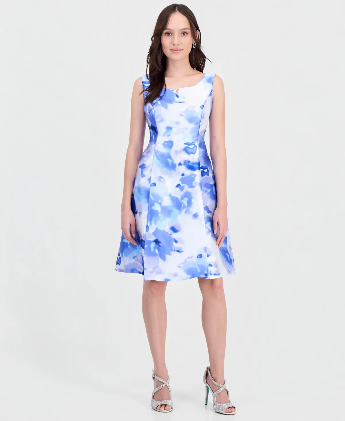 Printed Sleeveless A-Line Dress by Connected