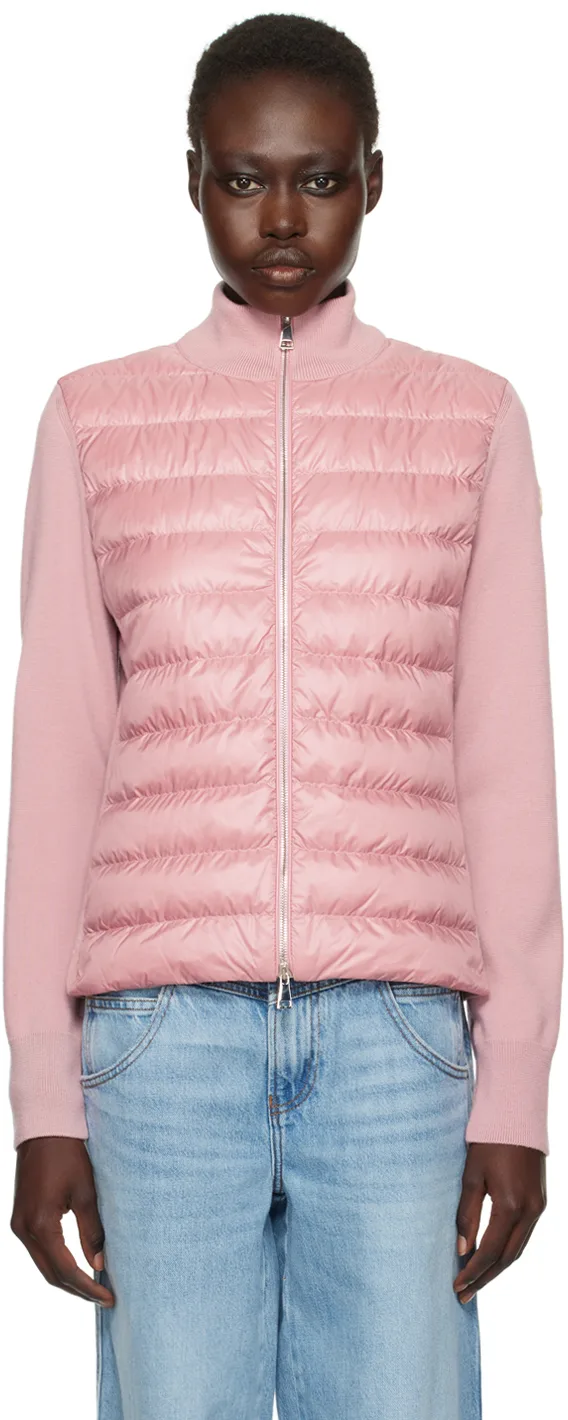 Pink Padded Wool Down Jacket