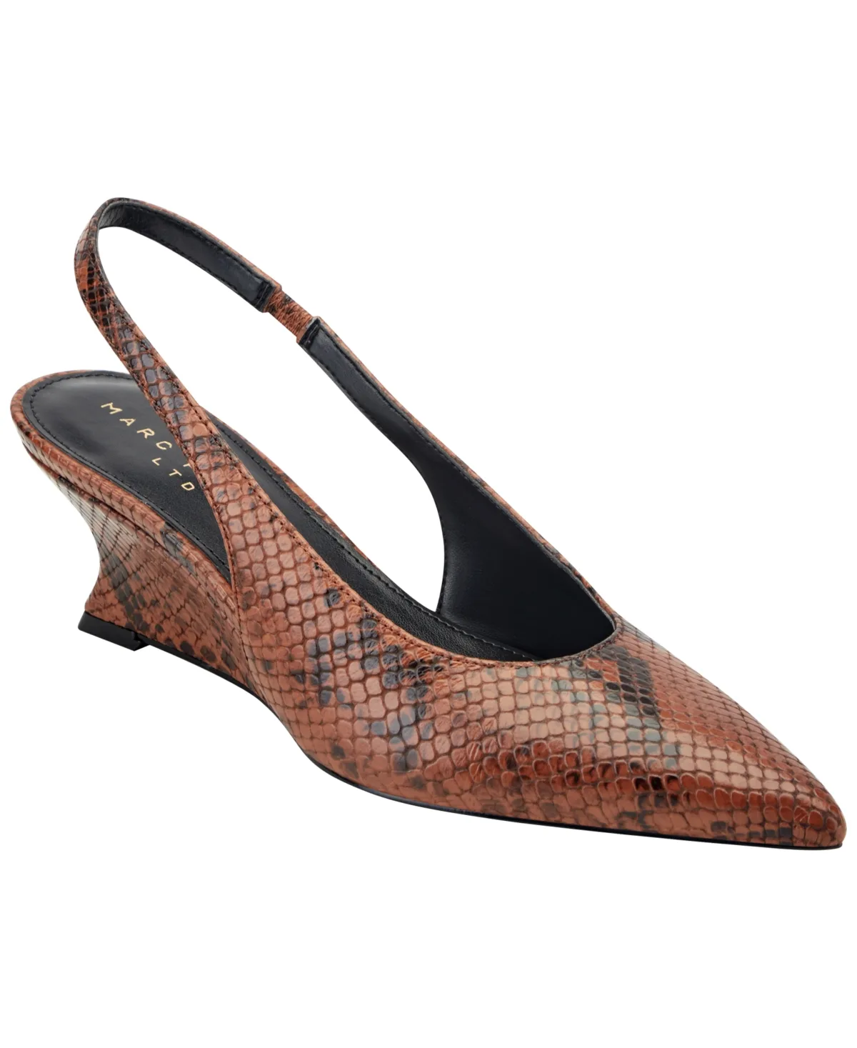 Taten Leather Slingback Wedge Pumps by Marc Fisher Ltd