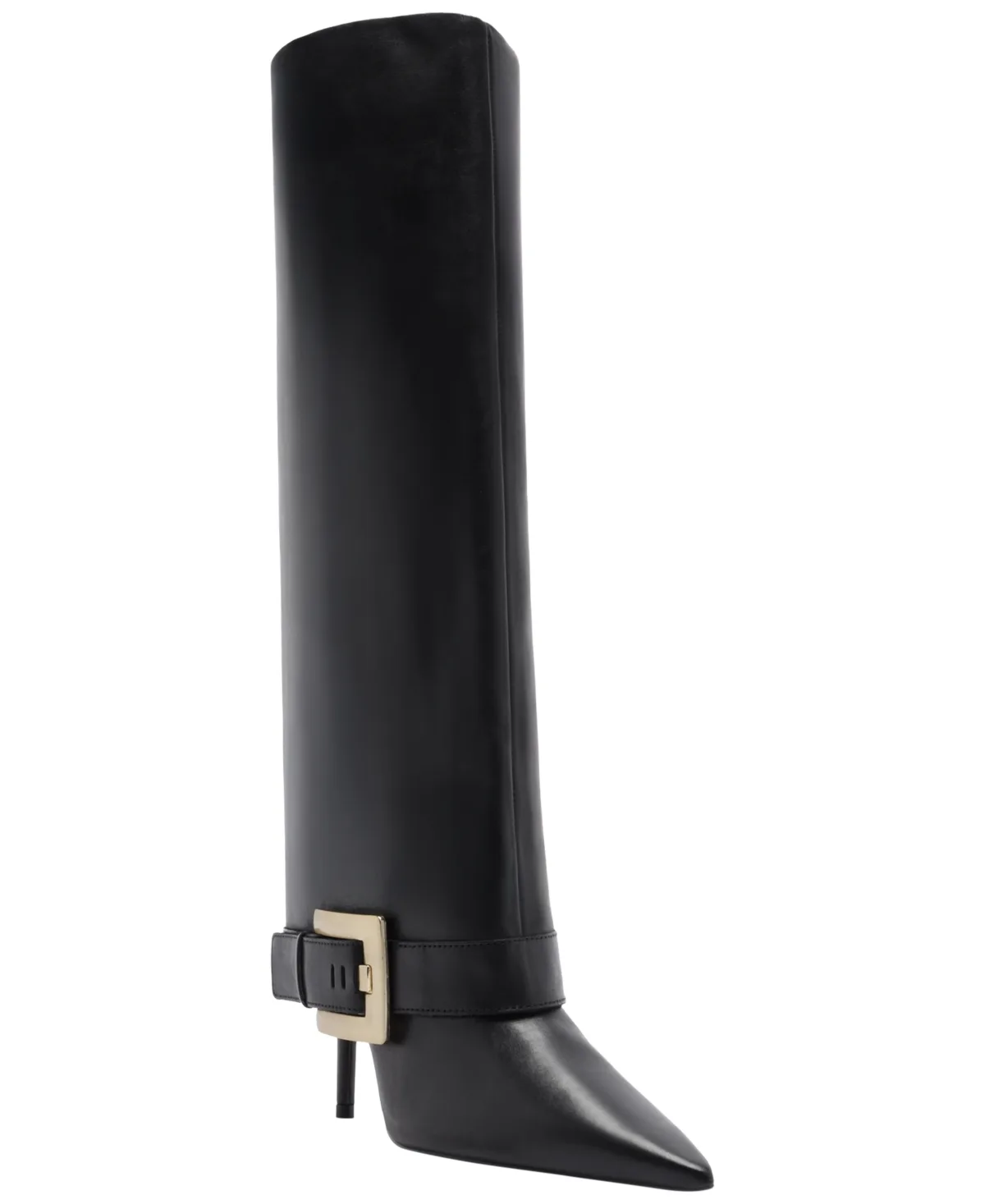 Kenny Mid Stiletto Buckle Dress Boots by Arezzo