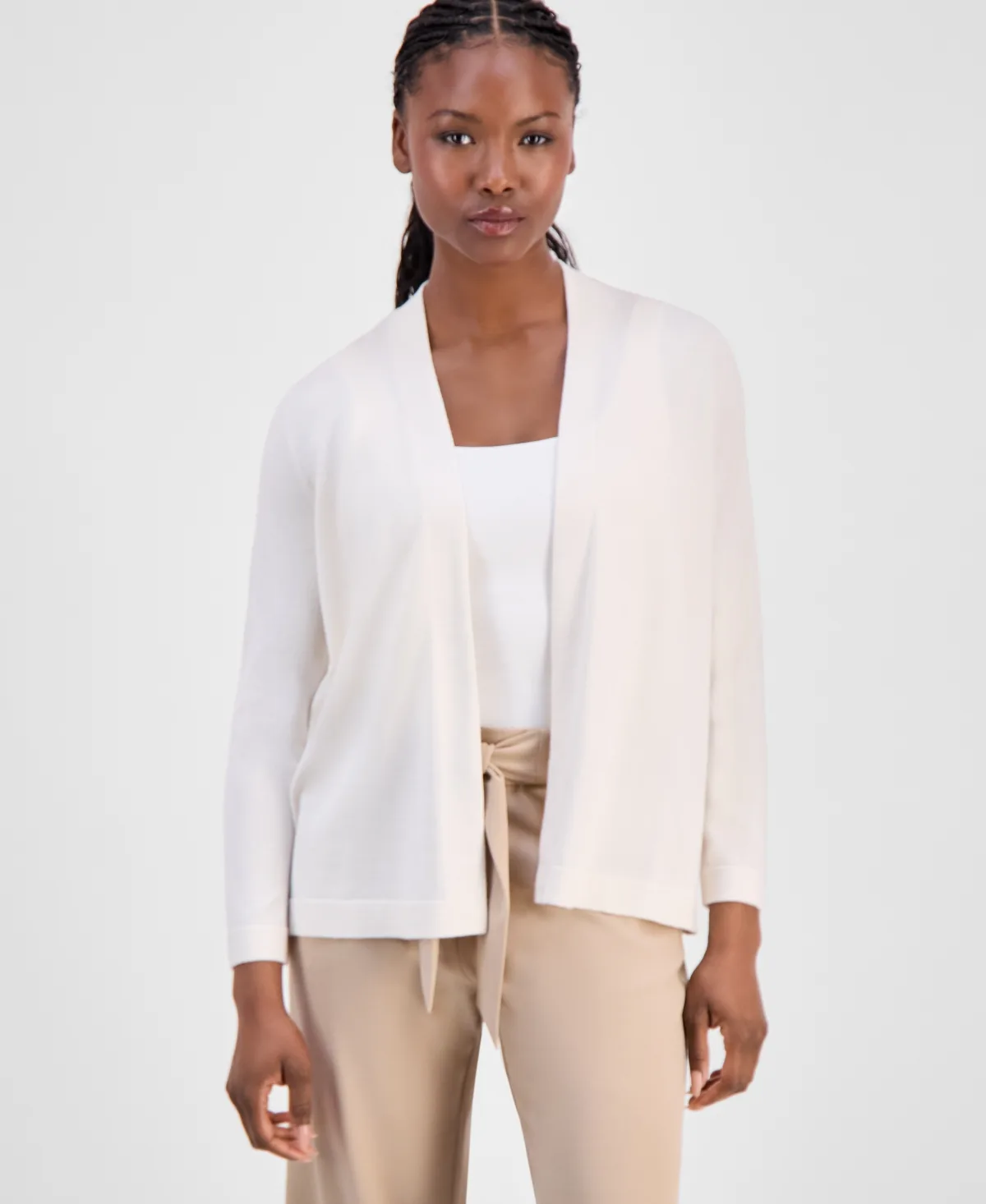 Chatham Open-Front Cardigan by Anne Klein Essentials