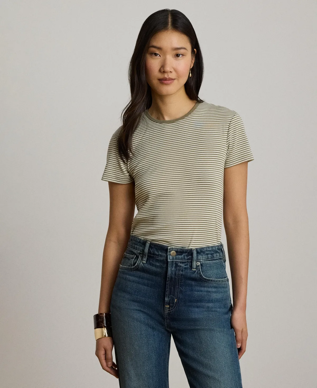 Striped Short-Sleeve T-Shirt by Lauren Ralph Lauren
