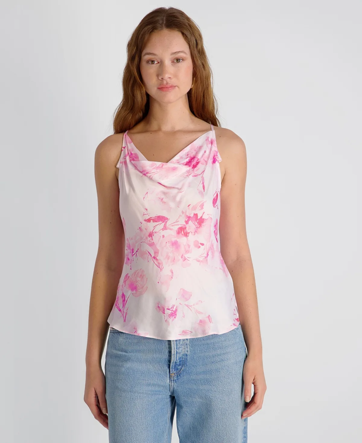 Ennis Satin Cowl Neck Top by French Connection