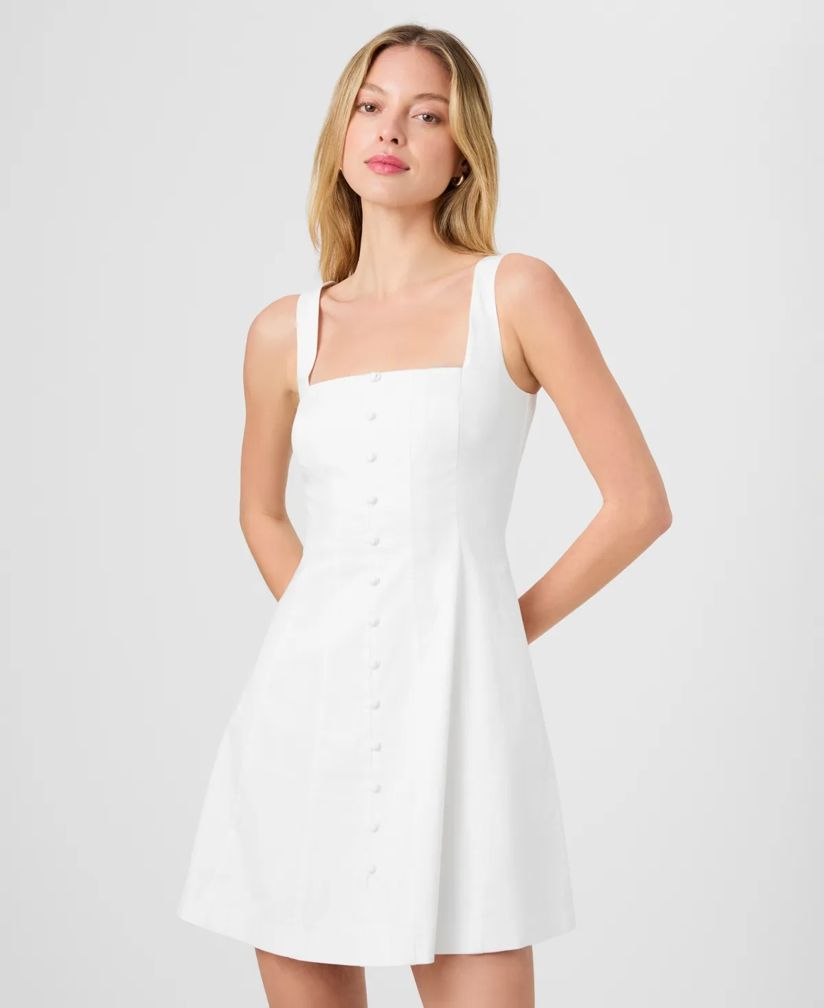 Sleeveless Square Neck Mini Dress