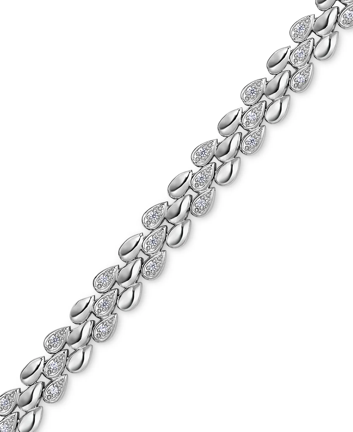 Diamond Link Bracelet (1/4 ct. t.w.) in Sterling Silver by Macy's