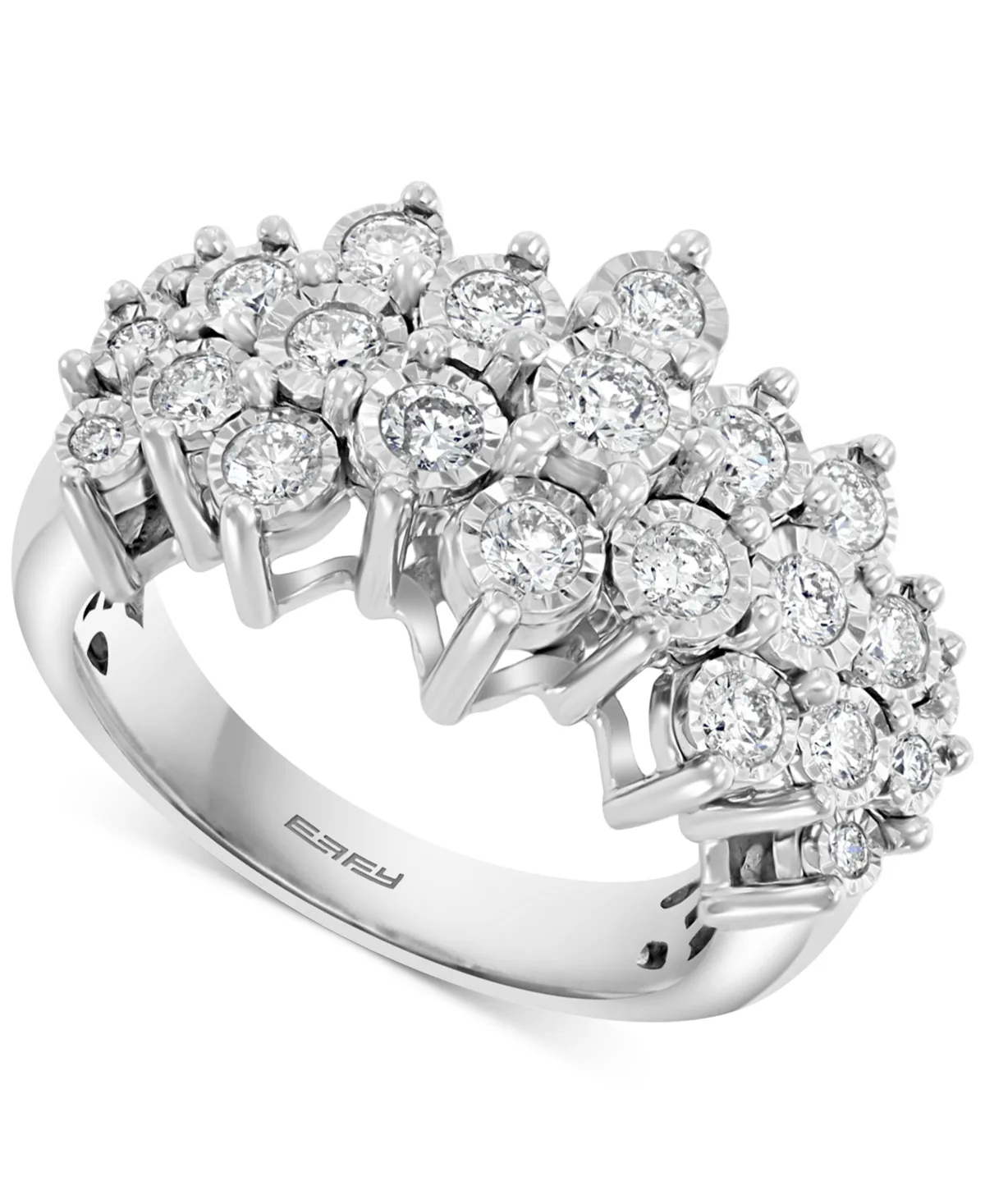 Diamond Cluster Ring (1 ct. t.w.) in 14k White Gold or 14k Yellow & White Gold by Effy Collection
