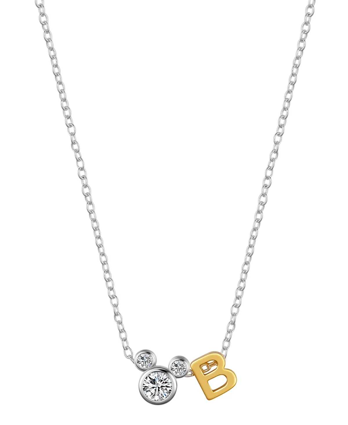 Unwritten Disney Cubic Zirconia Mickey Mouse Initial Pendant Necklace by Disney