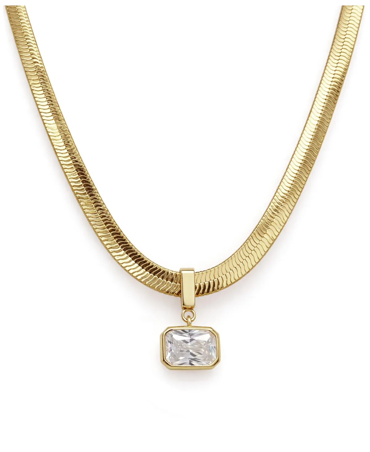 Clear Cubic Zirconia Chain Necklace by And Now This