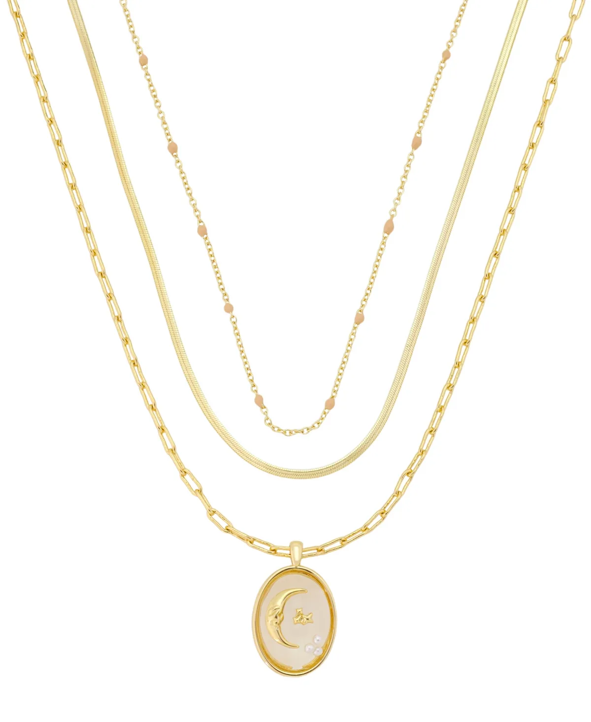 Celestial Moon Trio Necklace Set by Unwritten