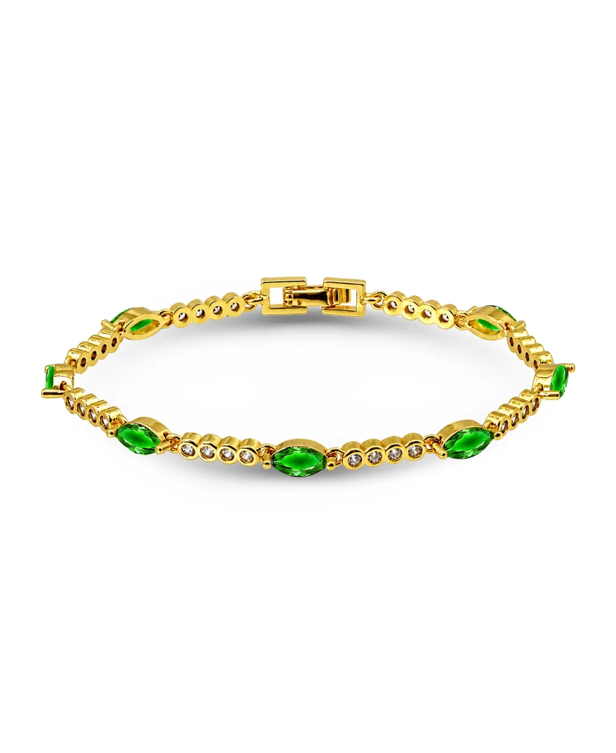 Marquise Emerald Green Cubic Zirconia Stones Bracelet by Macy's