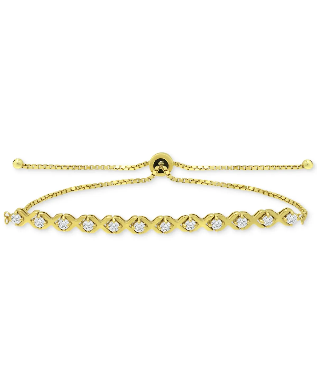 Cubic Zirconia Xo Bolo Bracelet by Giani Bernini