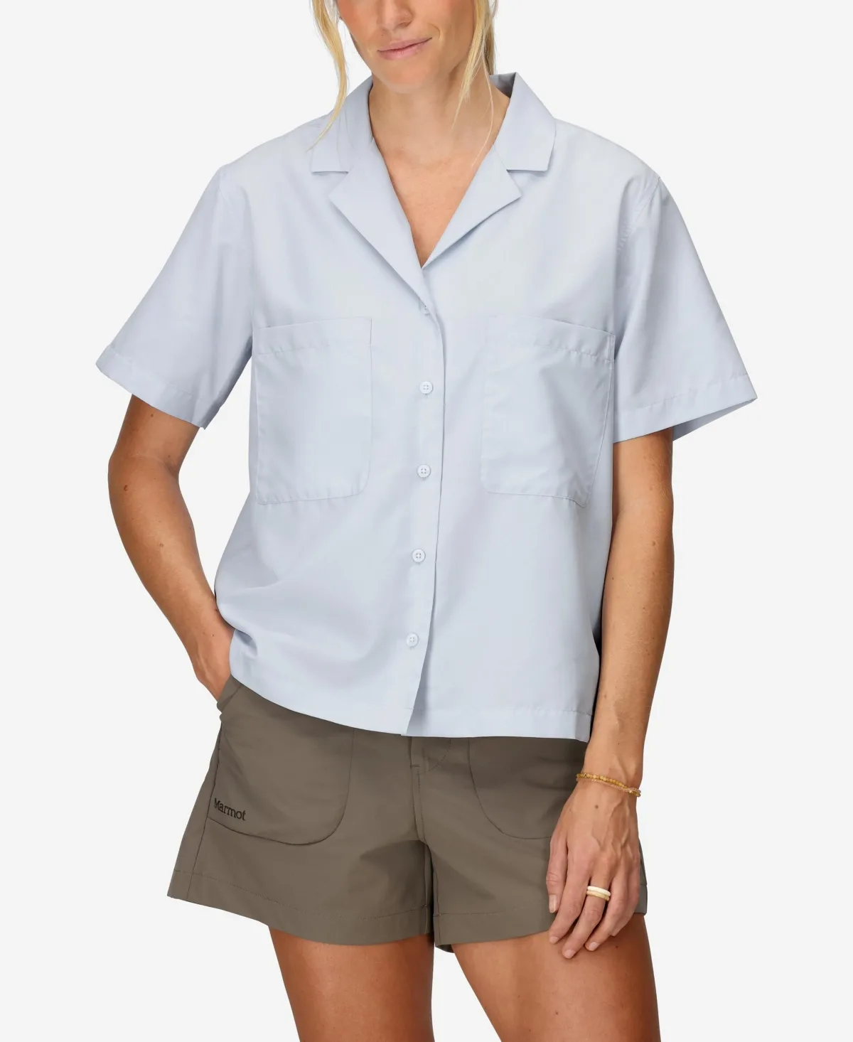 Air Exchange UPF 40 Camp Short Sleeve Camp Collar Shirt by Marmot