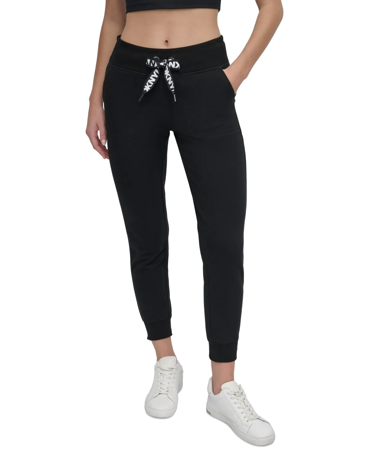 Logo-Drawstring High-Rise Joggers by Dkny Sport