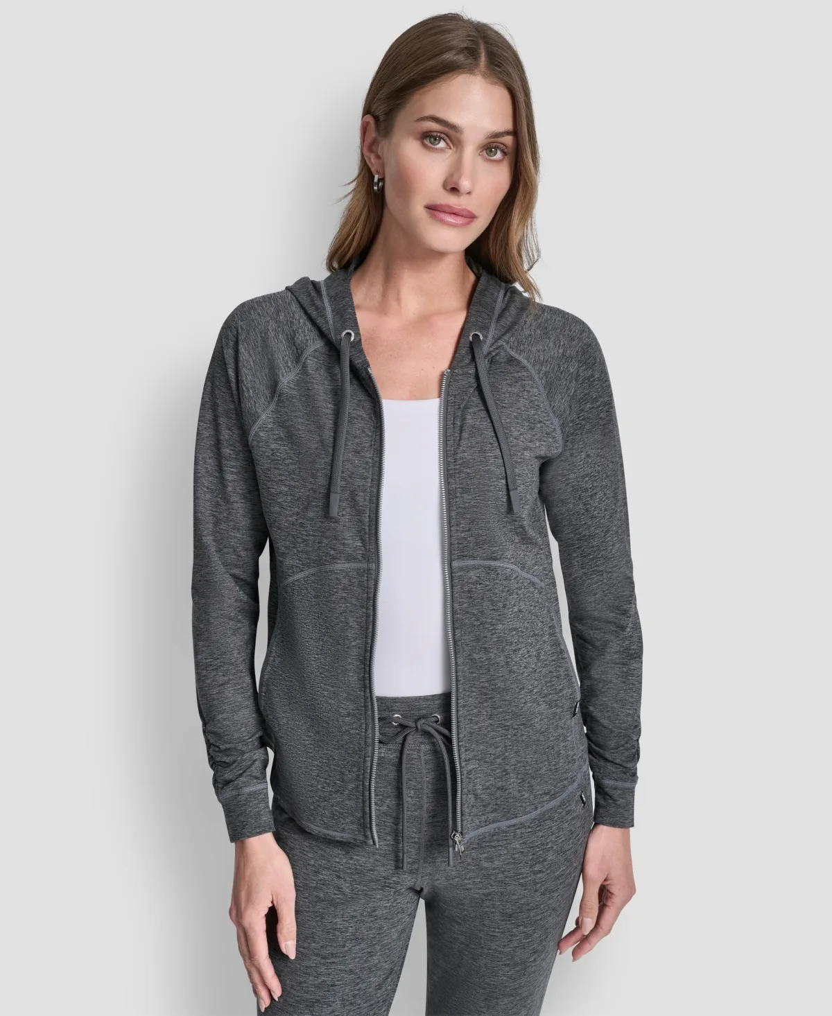 Full-Zip Long-Sleeve Hoodie by Dkny Sport
