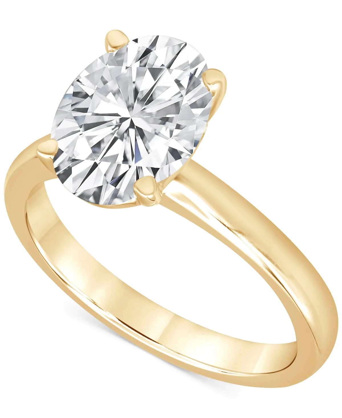 Badgley Mischka Certified Lab Grown Diamond Oval-Cut Solitaire Engagement Ring (5 ct. t.w.) in 14k Gold by Macy's