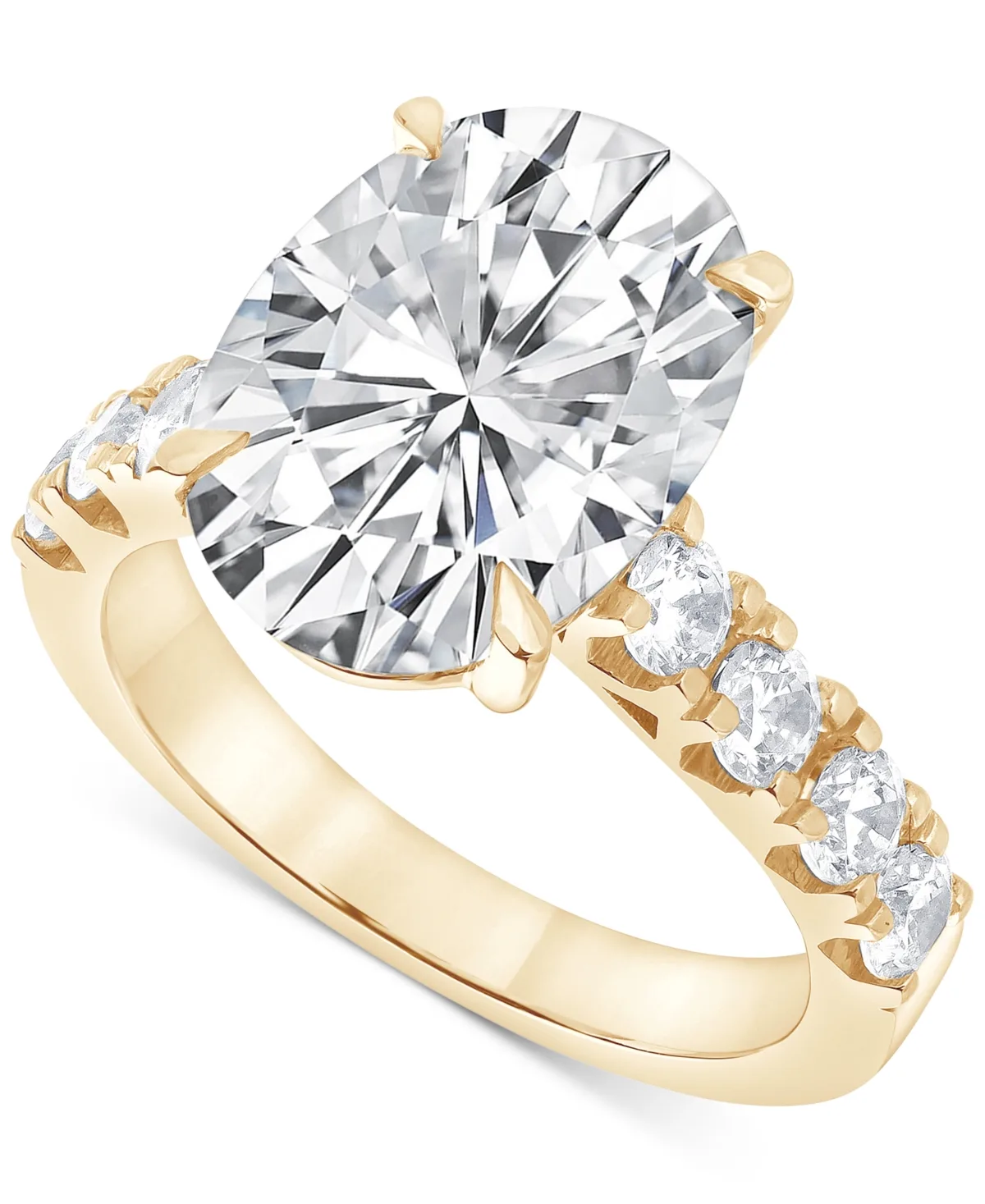 Certified Lab Grown Diamond Oval Engagement Ring (5 ct. t.w.) in 14k Gold