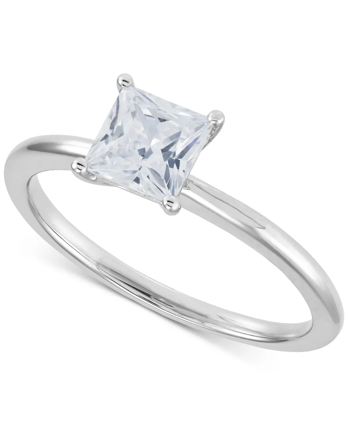 Grown with Love Igi Certified Lab Grown Diamond Princess-Cut Solitaire Engagement Ring (1 ct. t.w.) in 14k White Gold by Macy's