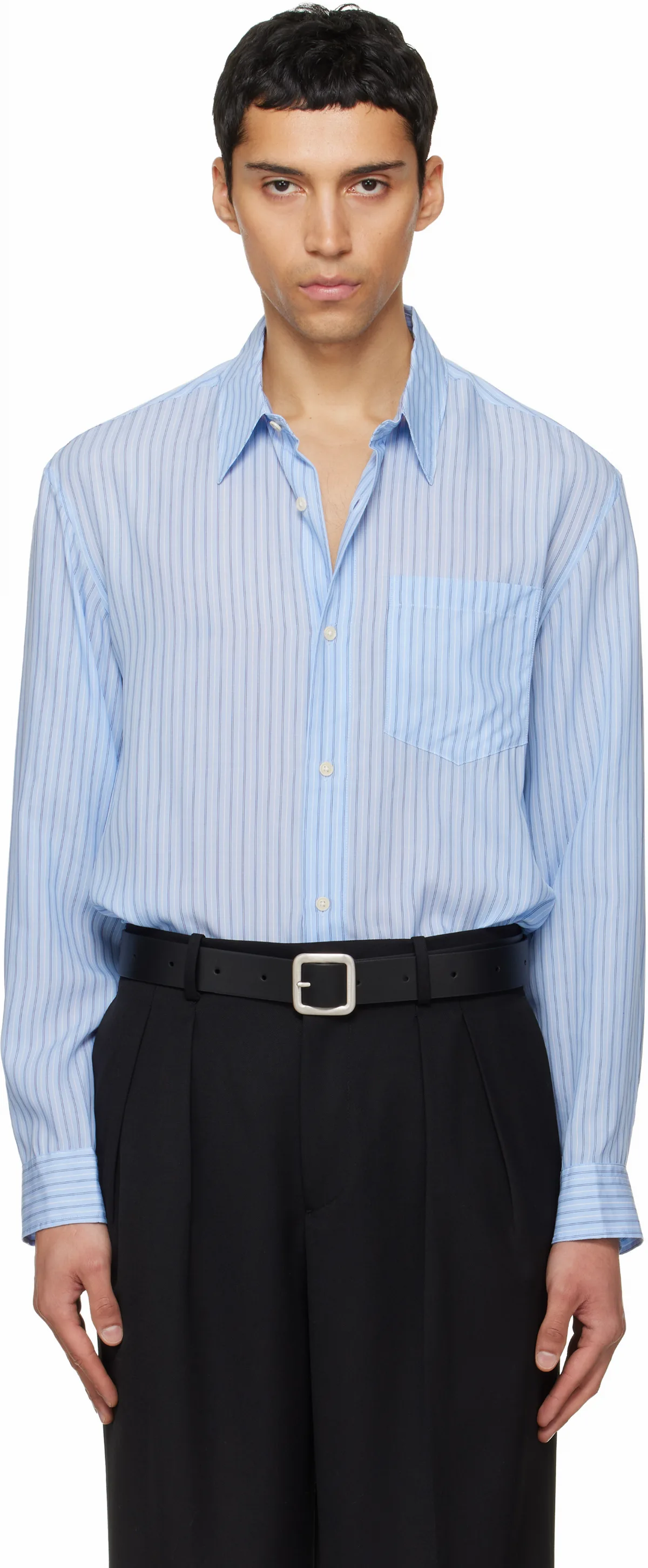 Blue Striped Lyocell Shirt