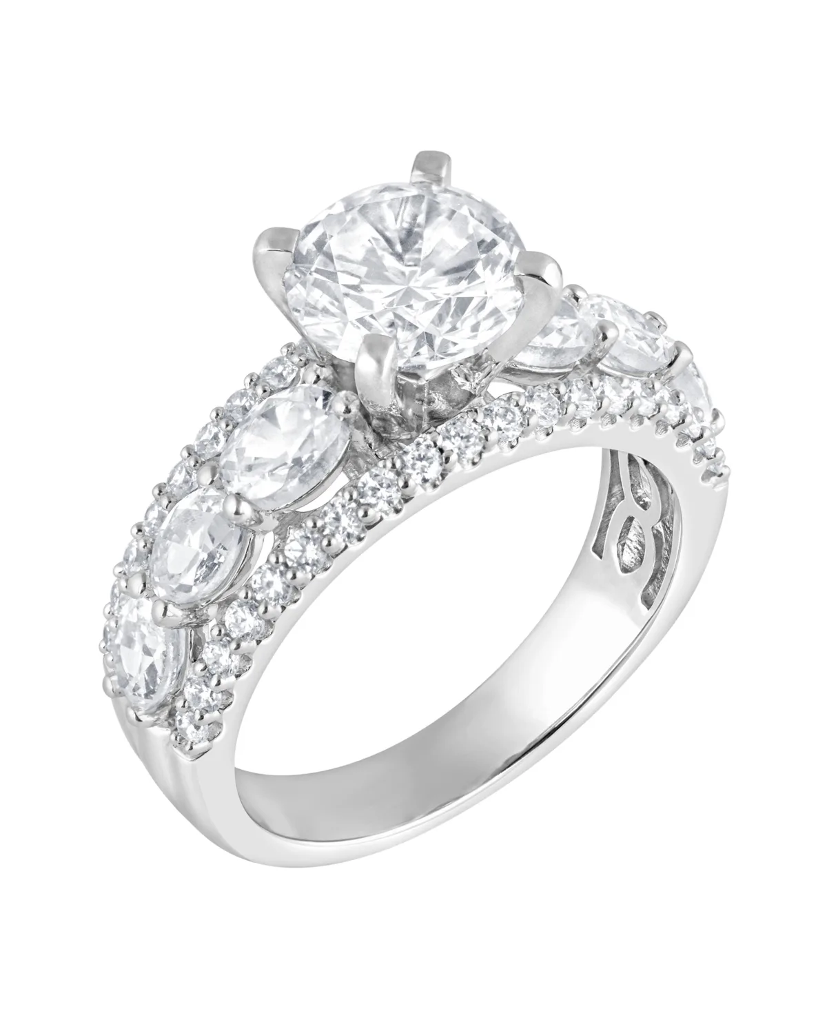 Badgley Mischka Lab Grown White Diamond Solitaire Ring (3-1/4 ct. t.w.) in 14k Yellow Gold by Macy's